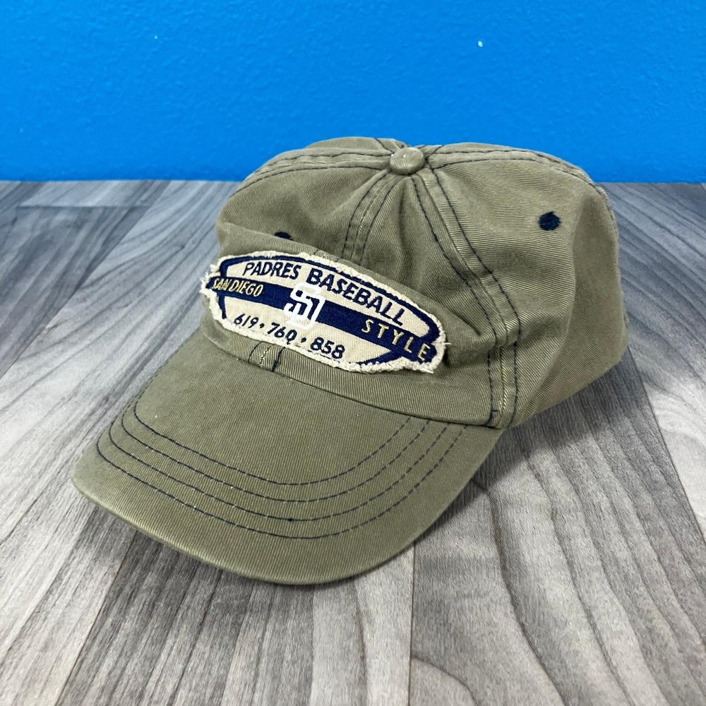 San Diego Padres Hat BWM Global Men's Adjustable Olive Green Vintage‎